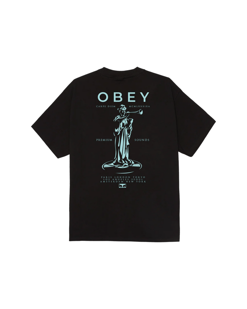 Obey Premium Sounds Tee - Black - Spin Limit Boardshop