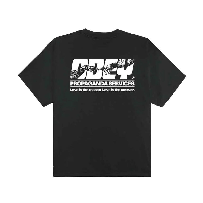 Obey Propaganda Service HW Box Tee - Vintage Black - Spin Limit Boardshop