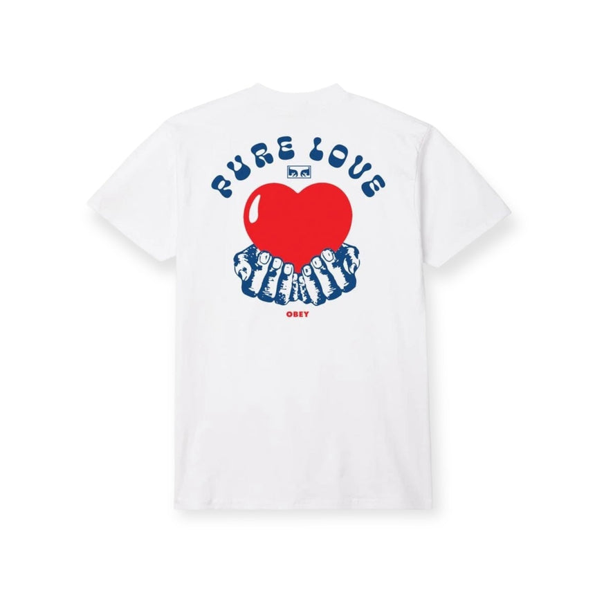 Obey Pure Love Tee - White - Spin Limit Boardshop