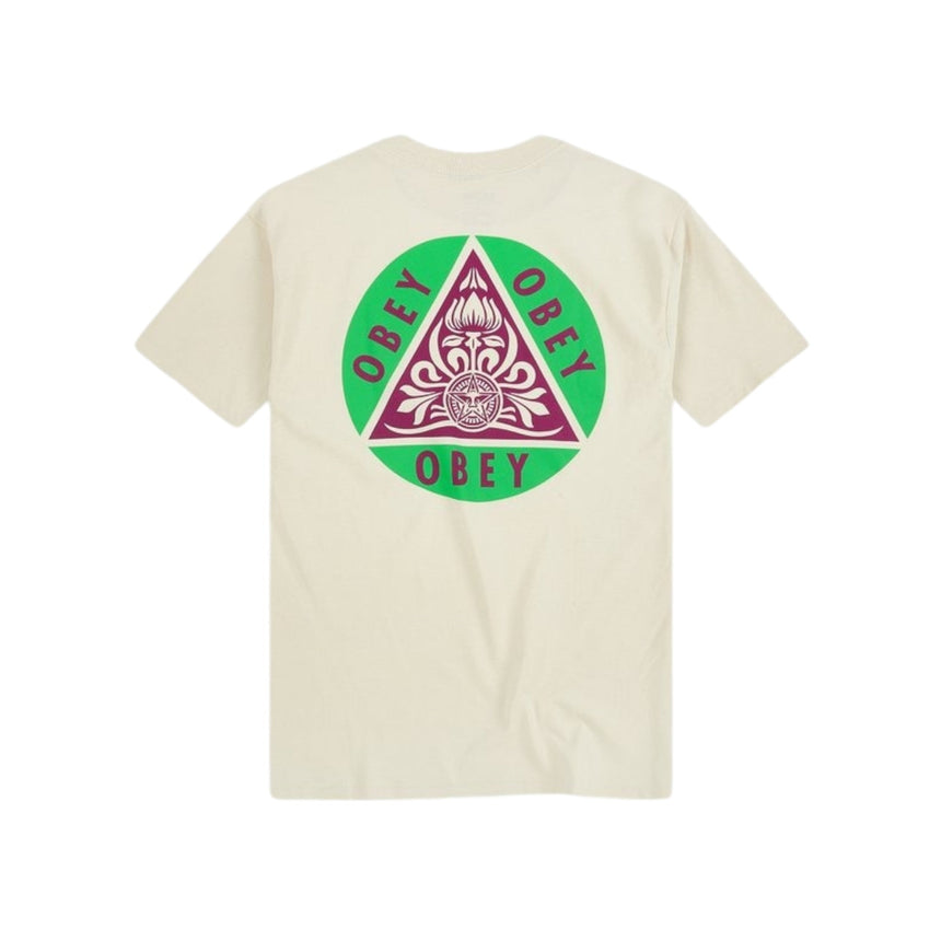 Obey Pyramid Classic Tee - Cream - Spin Limit Boardshop