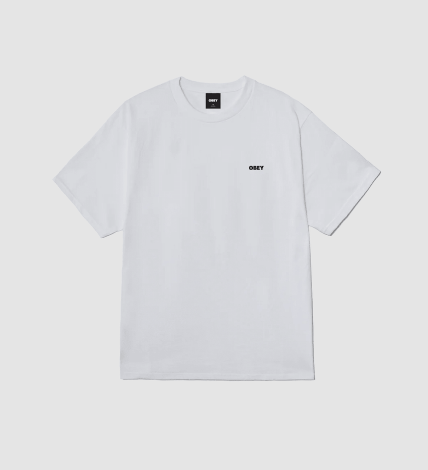 Obey Resistance Skull Tee - White - Spin Limit Boardshop