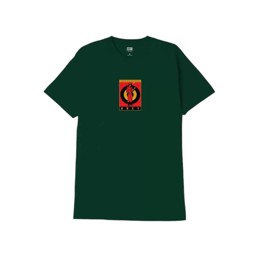 Obey Riot Cop Classic Tee - Forest - Spin Limit Boardshop