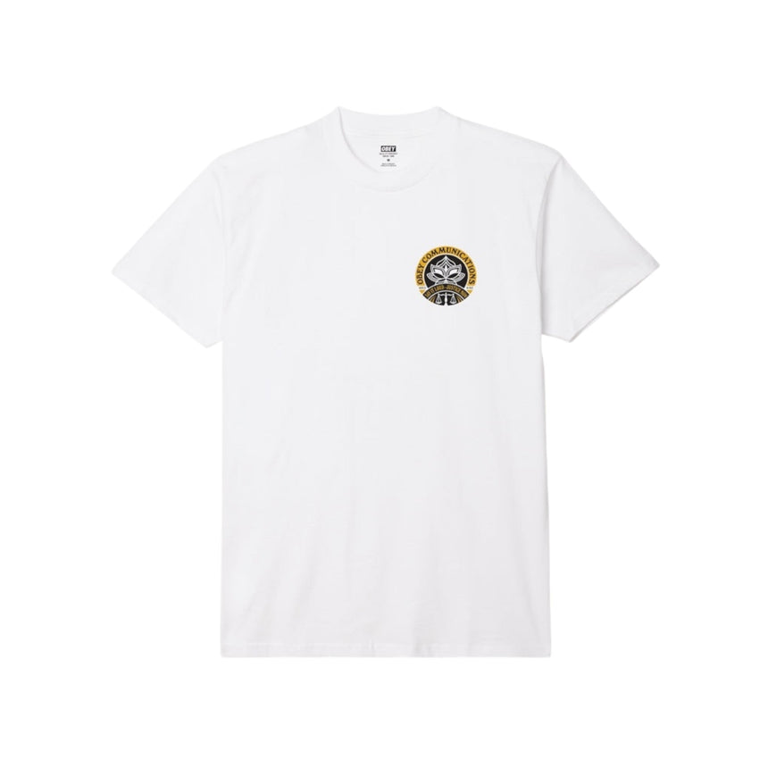 Obey Say It Loud Lotus Tee - White - Spin Limit Boardshop