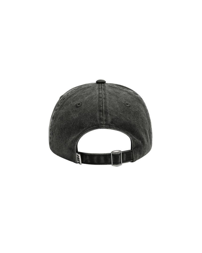 Obey Signature 6 Panel Strpback Cap - Pigment Black - Spin Limit Boardshop