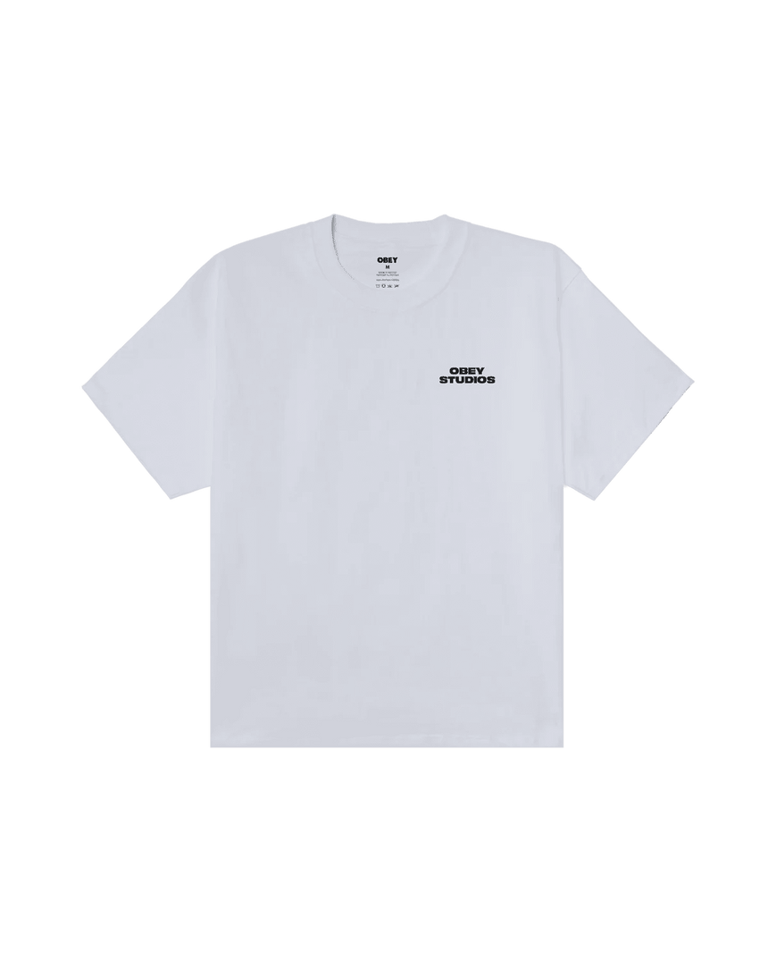 Obey Sky Face HW Box Tee - White - Spin Limit Boardshop