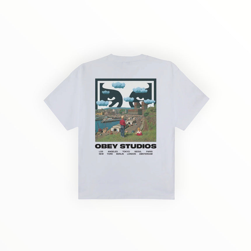 Obey Sky Face HW Box Tee - White - Spin Limit Boardshop
