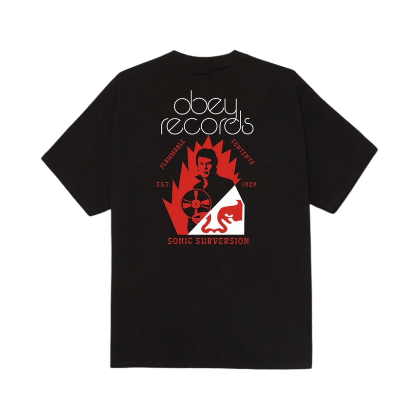 Obey Sonic Subversion Tee - Black - Spin Limit Boardshop