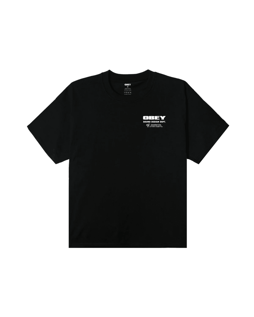 Obey Sound Design Dept. HW Box Tee - Black - Spin Limit Boardshop