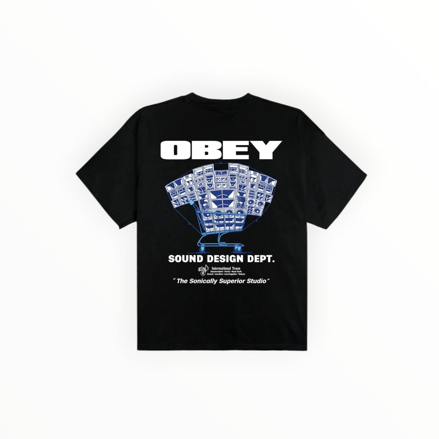 Obey Sound Design Dept. HW Box Tee - Black - Spin Limit Boardshop
