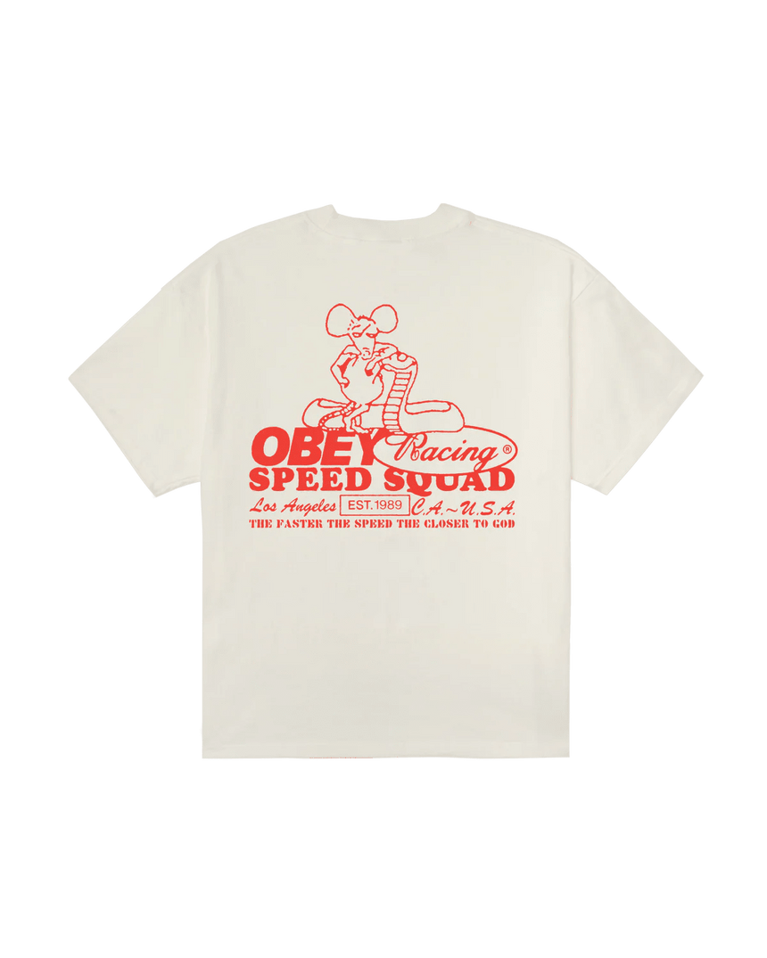 Obey Speed Squad HW Box Tee - Vintage White - Spin Limit Boardshop