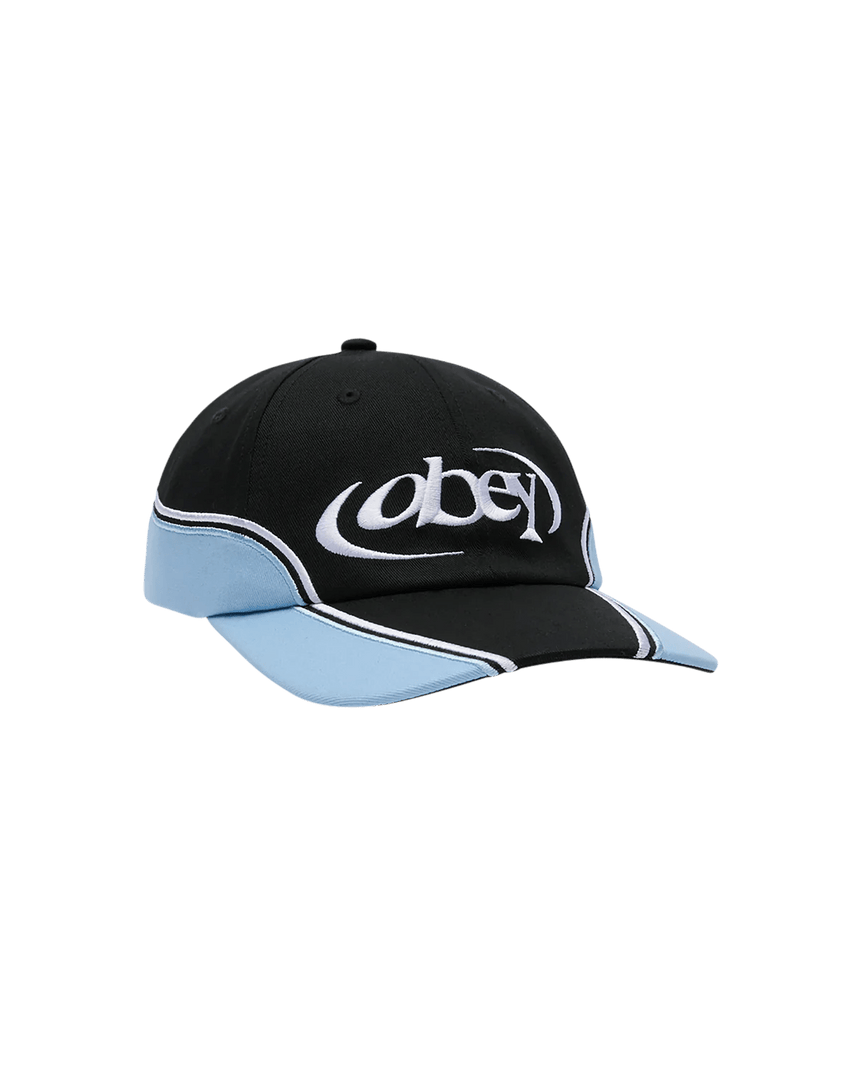 Obey Speedway 6 Panel Velcro Back - Black - Spin Limit Boardshop