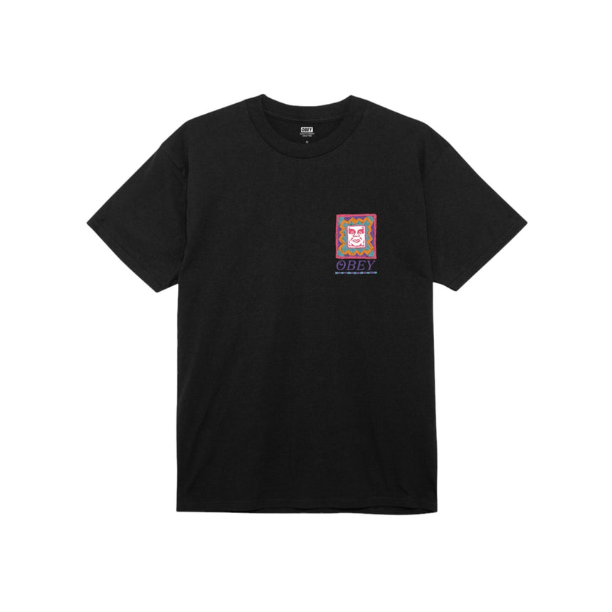 Obey Throwback Tee- Black - Spin Limit Boardshop