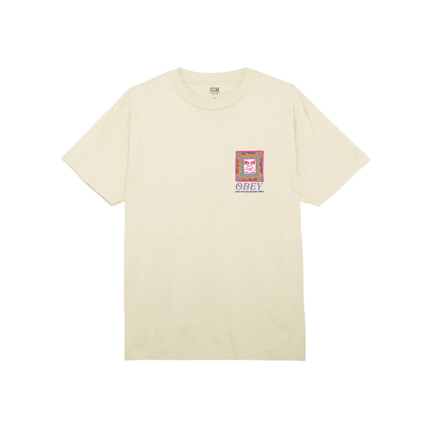 Obey Throwback Tee- Cream - Spin Limit Boardshop