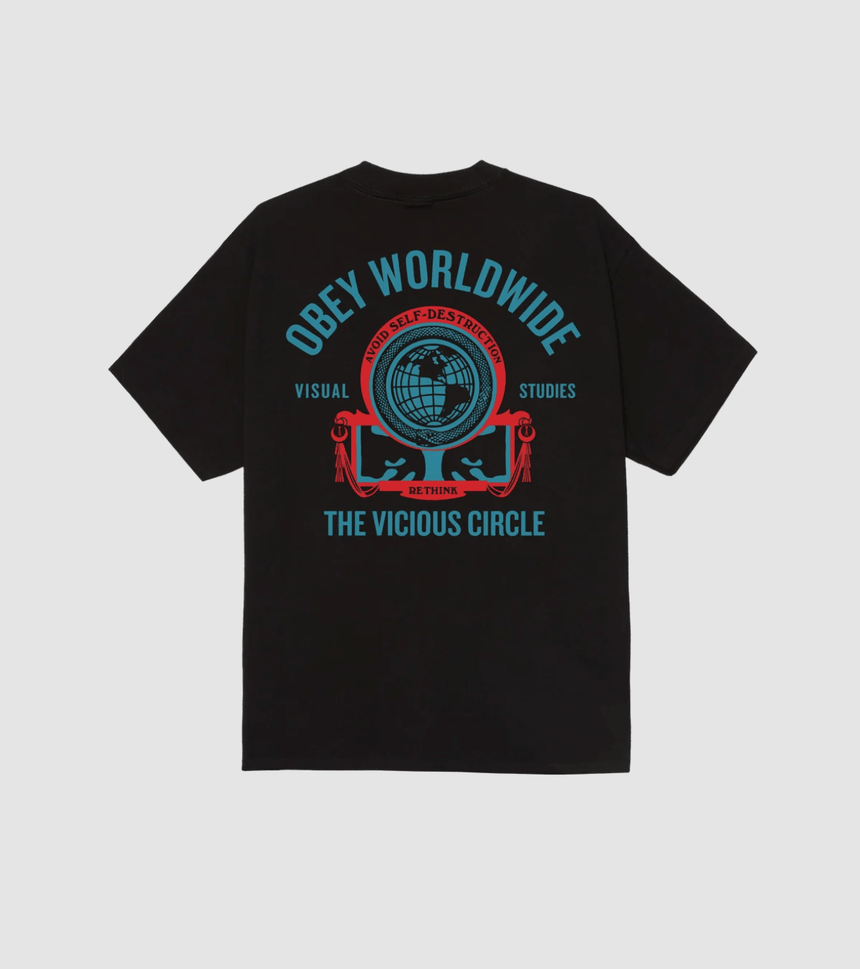 Obey Vicious Circle Tee - Black - Spin Limit Boardshop
