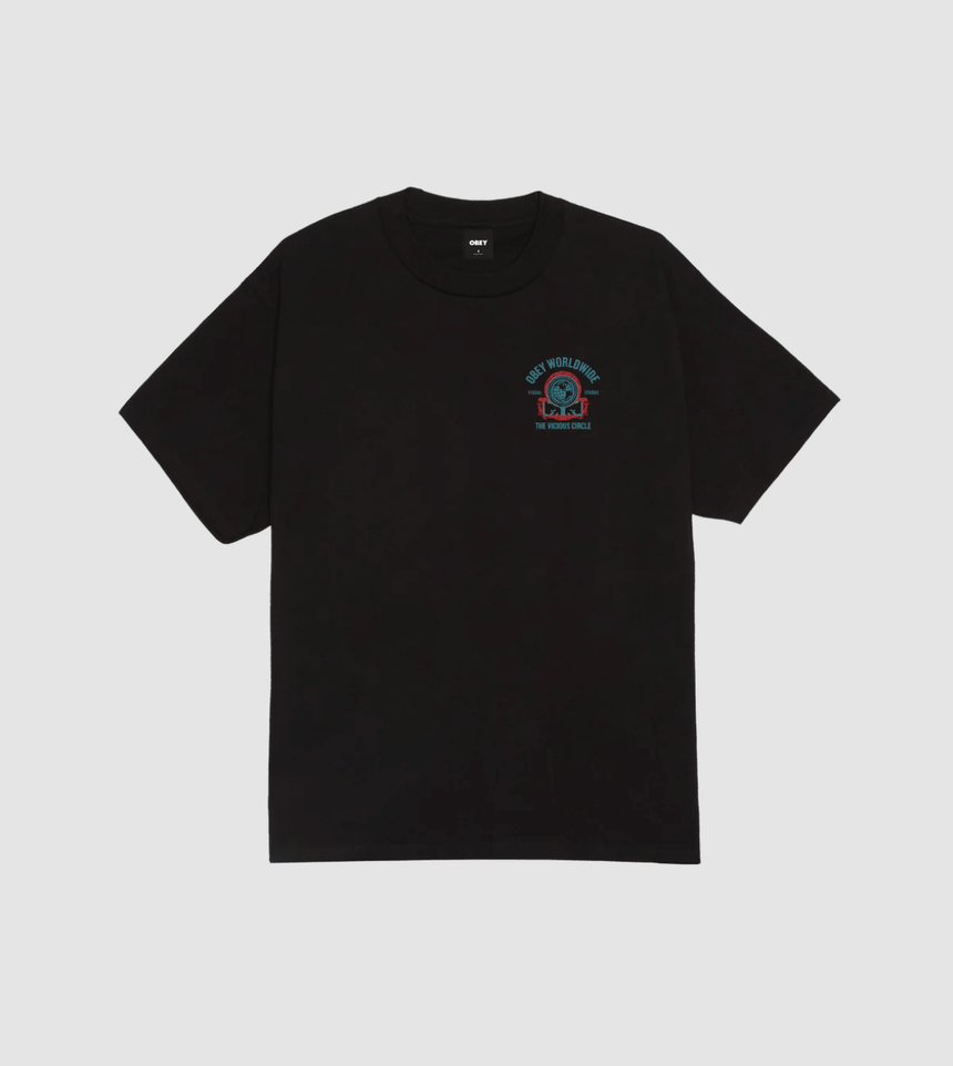 Obey Vicious Circle Tee - Black - Spin Limit Boardshop