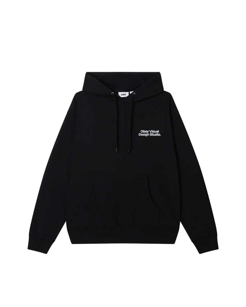 Obey Visual Design Studio French Terry Hood - Black - Spin Limit Boardshop