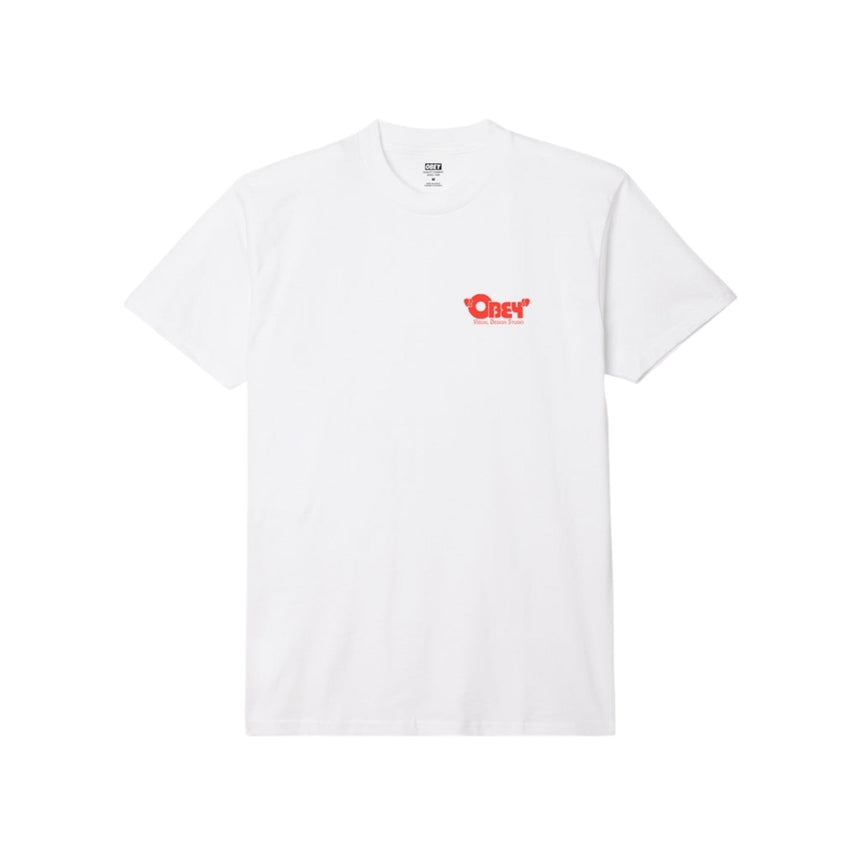 Obey Visual Studio Tee - White - Spin Limit Boardshop