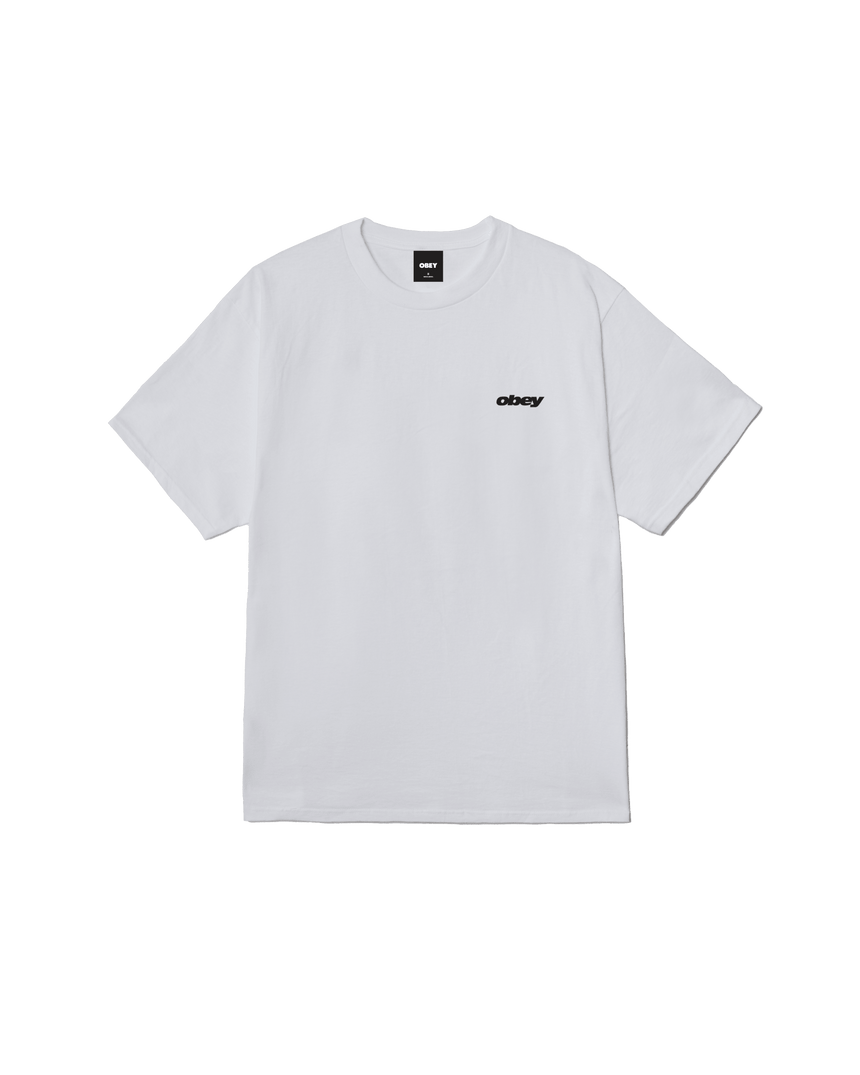 Obey Wave Tee - White - Spin Limit Boardshop