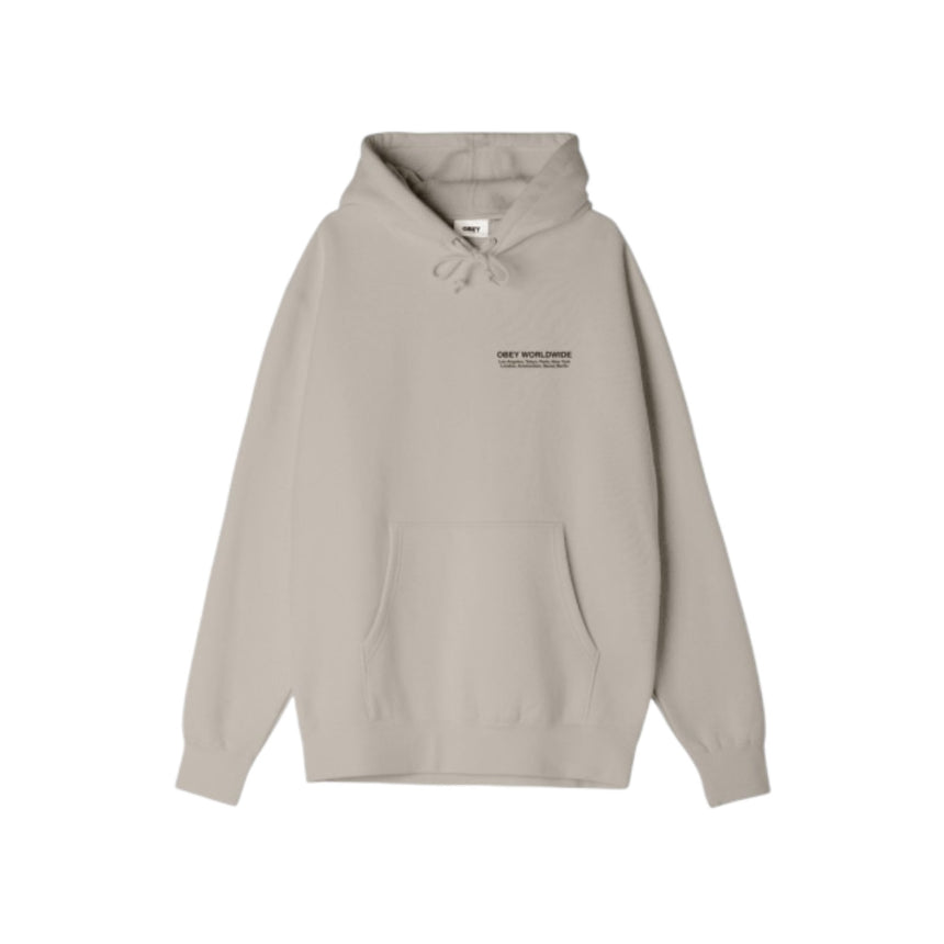 Obey Worldwide Cities Hoodie - Silver Grey - Spin Limit Boardshop