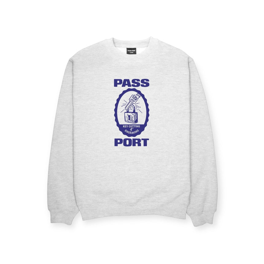 Pass Port Hercu Locks Sweater - White Marle - Spin Limit Boardshop