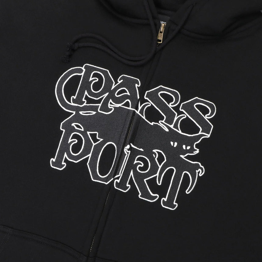 Pass Port Slinkin Zip Hoodie - Black - Spin Limit Boardshop