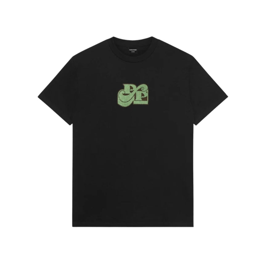 Pass Port Tilde Stamp Tee - Black - Spin Limit Boardshop