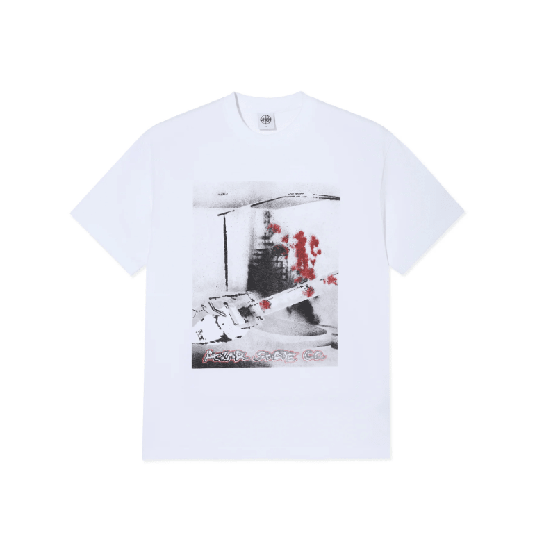 Polar Co. Chainsaw Tee - White - Spin Limit Boardshop