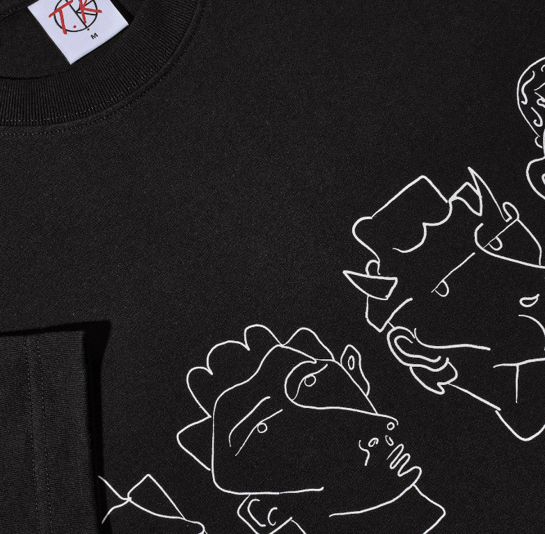 Polar Co. Contrast 8 Heads Tee - Black - Spin Limit Boardshop