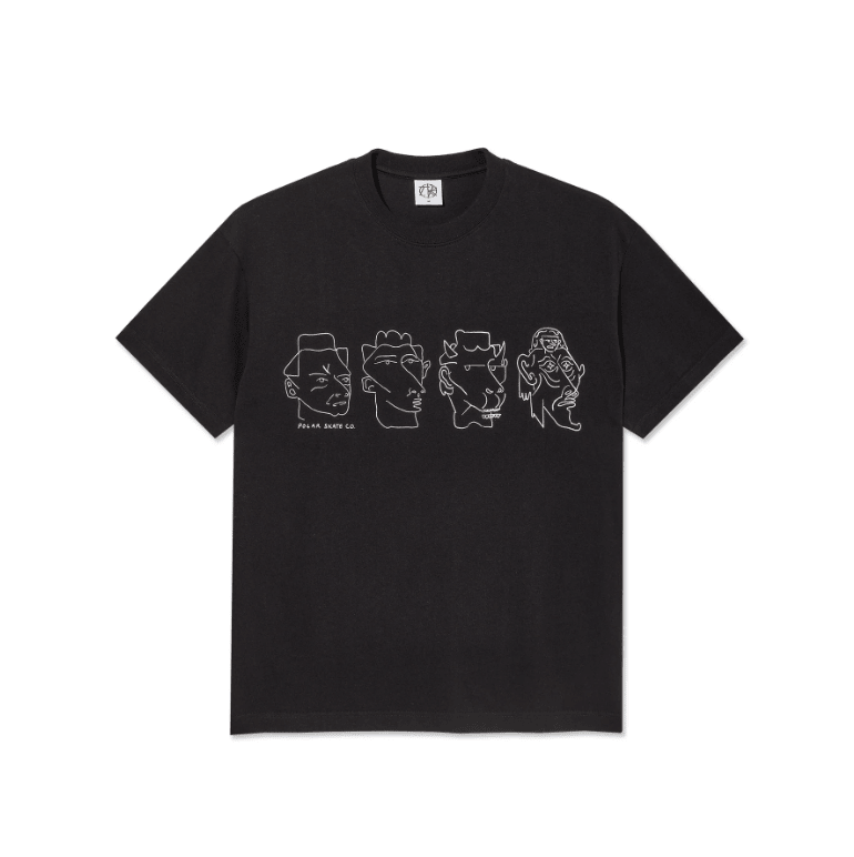 Polar Co. Contrast 8 Heads Tee - Black - Spin Limit Boardshop