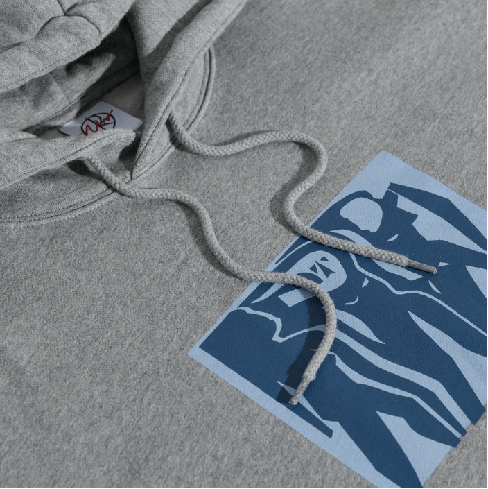 Polar Co. Cut Outs Hood - Heather Grey - Spin Limit Boardshop