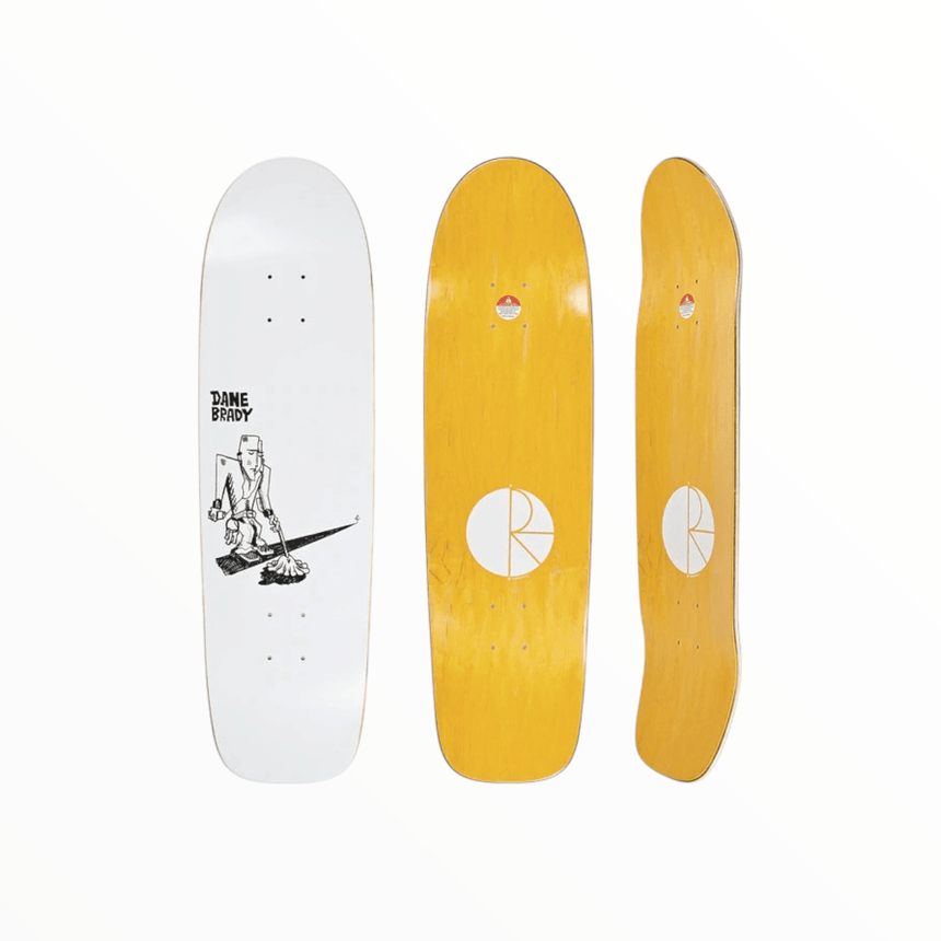 Polar Co. Dane Brady Mopping White Surf Board - 8.875 - Spin Limit Boardshop
