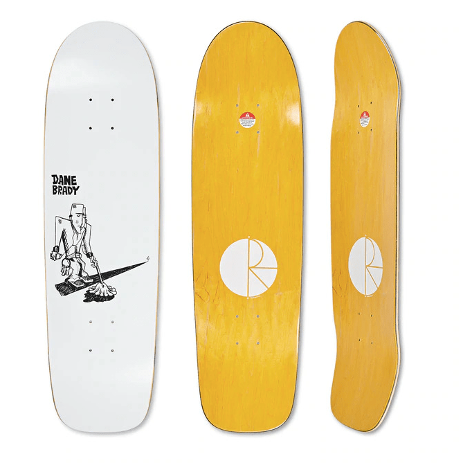 Polar Co. Dane Brady Mopping White Surf Board - 8.875 - Spin Limit Boardshop