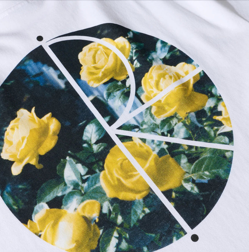 Polar Co. Fill Logo Martas Roses Tee - White - Spin Limit Boardshop