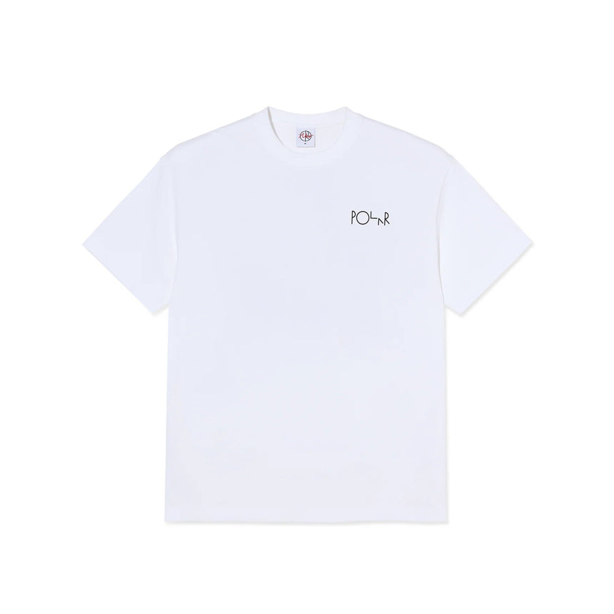 Polar Co. Fill Logo Martas Roses Tee - White - Spin Limit Boardshop