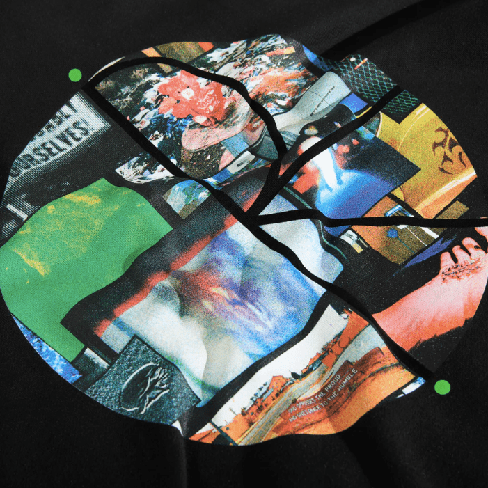 Polar Co. Ourselves Collage Fill Logo Dave Hood - Black - Spin Limit Boardshop