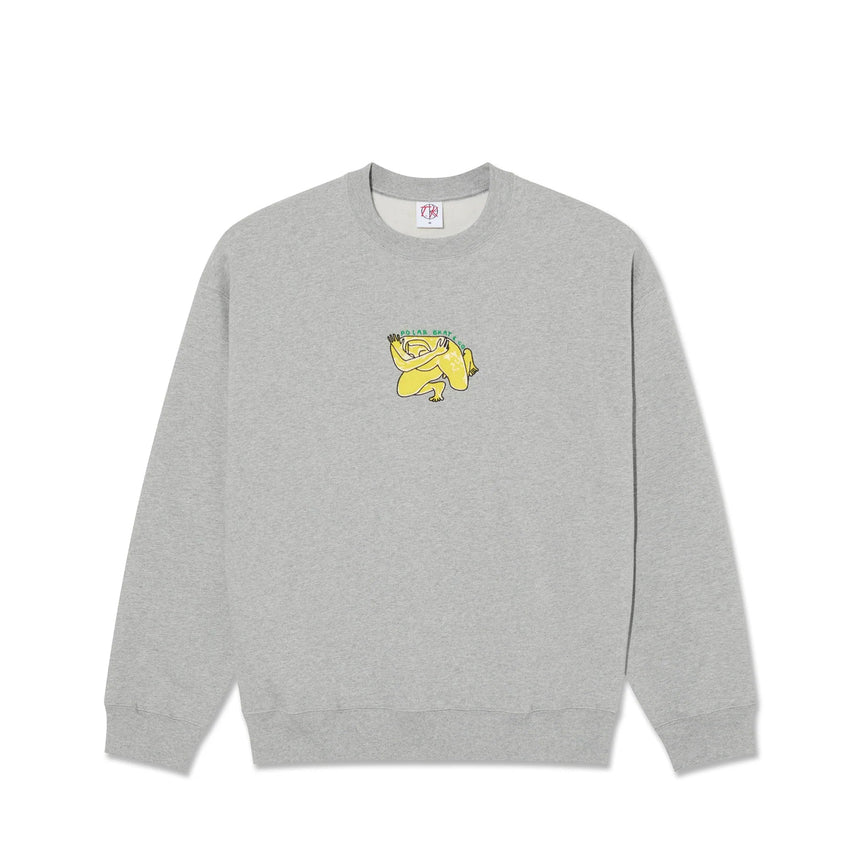 Polar Co. Shy Bow Dave Crewneck - Heather Grey - Spin Limit Boardshop