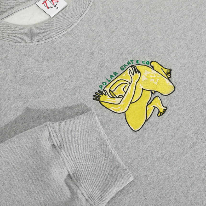 Polar Co. Shy Bow Dave Crewneck - Heather Grey - Spin Limit Boardshop