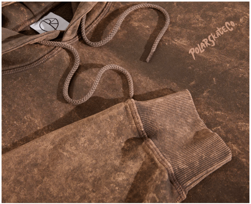 Polar Co. Surf Logo Acid Frank Hood - Brown - Spin Limit Boardshop