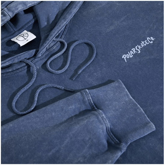 Polar Co. Surf Logo Acid Frank Hood - Dark Blue - Spin Limit Boardshop