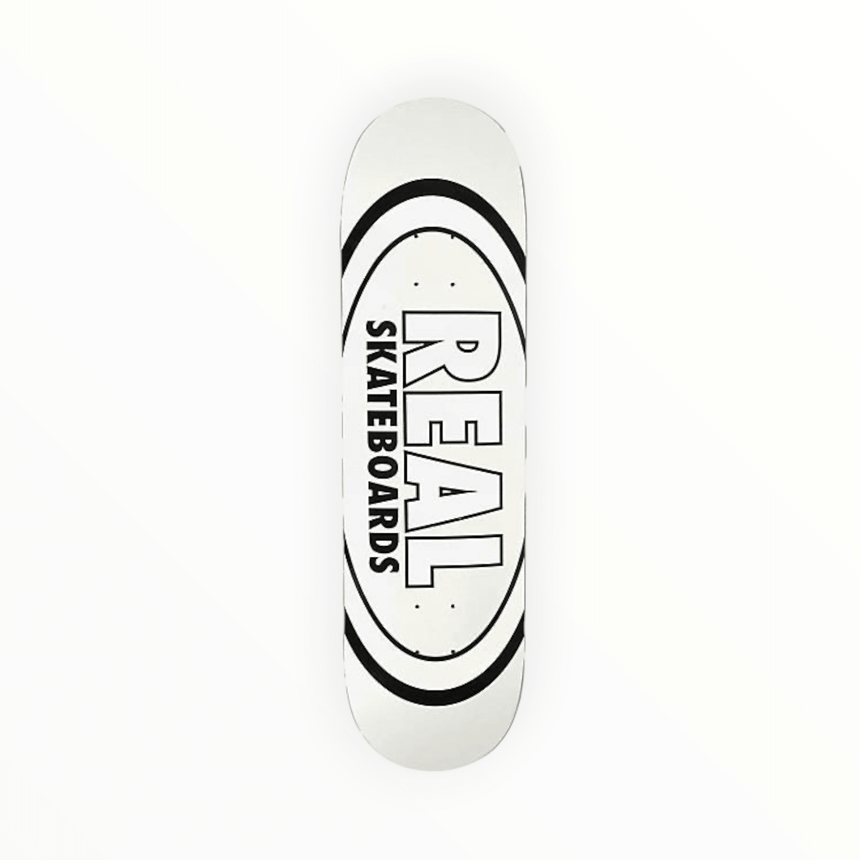 Real Team Classic Oval White Board - 8.38 - Spin Limit Boardshop