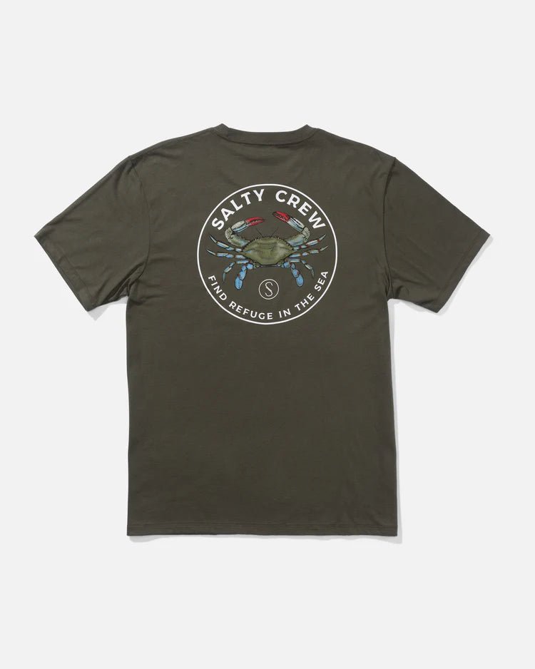 Salty Crew Blue Crabber Tee - Dusty Olive - Spin Limit Boardshop