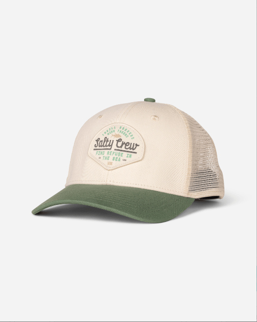 Salty Crew Border Trucker Hat - Off White - Spin Limit Boardshop