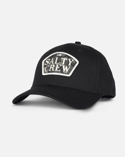 Salty Crew Filler Up 6 Panel - Black - Spin Limit Boardshop