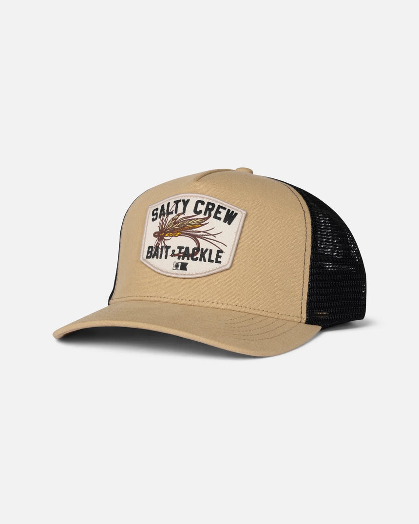 Salty Crew Fishing Co Trucker Hat - Khaki - Spin Limit Boardshop