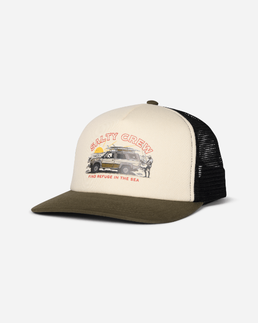 Salty Crew Good Times Foamie Trucker Hat - Dark Olive - Spin Limit Boardshop