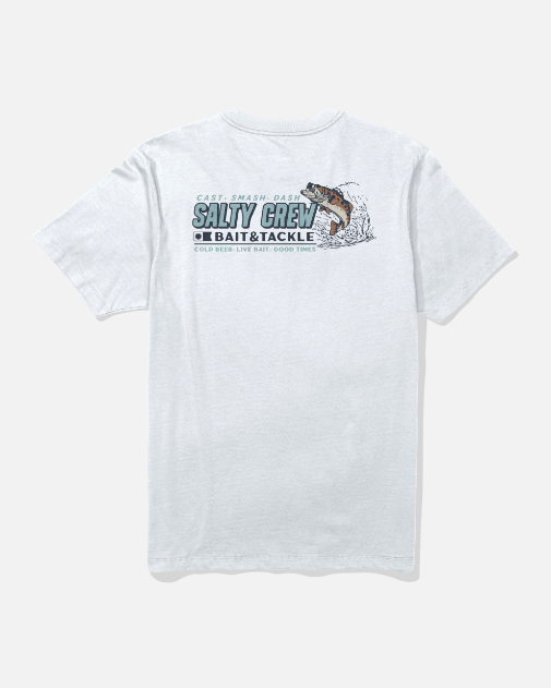 Salty Crew Live Bait Tee - White - Spin Limit Boardshop