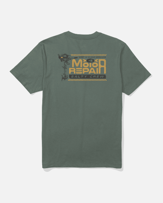 Salty Crew Motor Repair Classic Tee - Laurel Wreath - Spin Limit Boardshop