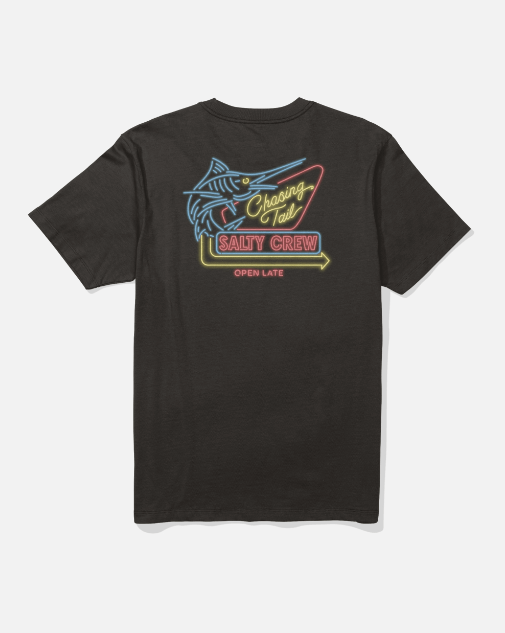 Salty Crew Neon Sign Tee - Black - Spin Limit Boardshop