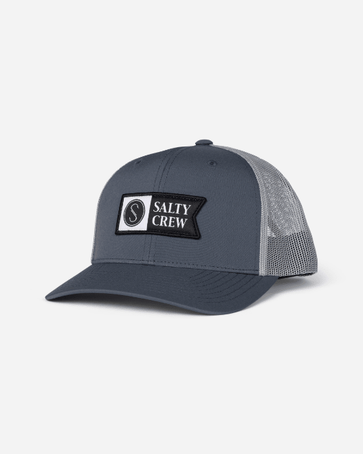 Salty Crew Pinnacle 2 Retro Trucker Hat - Iron - Spin Limit Boardshop
