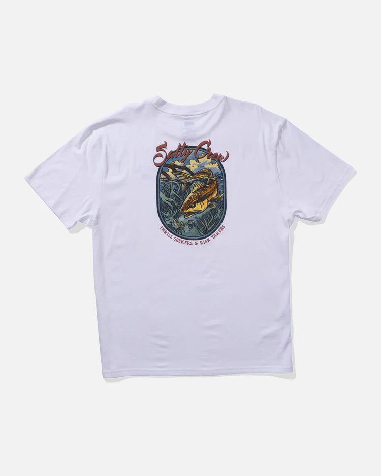 Salty Crew Red Fish Classic Tee - White - Spin Limit Boardshop